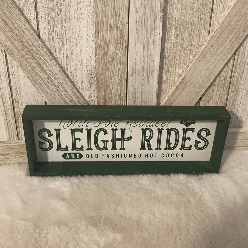 Target BP 2019 North Pole Sleigh Rides Tabletop Sign
